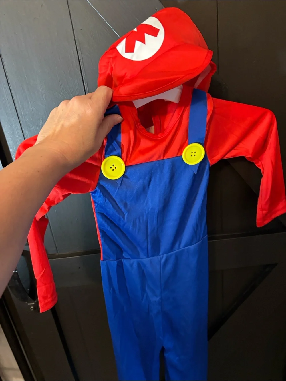 Kids Mario Costume Overalls Costume with Hat, gloves and mustache